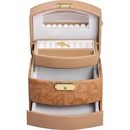 Кейс-скринька для прикрас Yiwu із замком 15.5х11.5х11.5 см коричневий HP-5-23BR