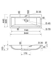 Раковина Adamant Laguna 80 white 4824296107301, Білий - мініатюра 4