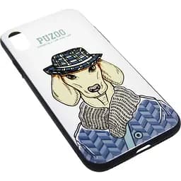 Чохол-накладка PUZOO Artdog Phone iPhone X White Ravan - мініатюра 2