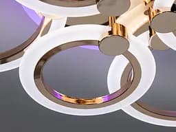 Люстра стельова LED Diasha AD8022/3+3G, 110W, 3200K-6500K, чорний метал, хай-тек, сучасний стиль, з пультом та диммером - мініатюра 5