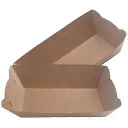 Тарілка човник крафтова без ламінації 170х100х40 мм 100 шт.