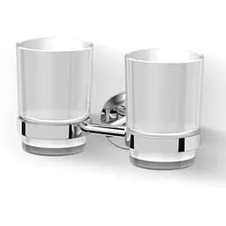 Склянка подвійна для ванної кімнати Imprese Skala 122275 хром