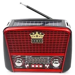 Радиоприемник Golon RX-455S Solar с солнечной панелью красной