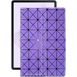 Чехол StatusCASE из экокожи для планшета Samsung Galaxy Tab S7 FE 2021 Фиолетовый ромб