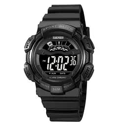 Чоловічий спортивний годинник Skmei 2153 (Чорний з чорним циферблатом)