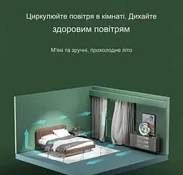 Акумуляторний настільний вентилятор Fan F2 Портативний складна міні USB ветродуйка LED-підсвічування Білий - мініатюра 7