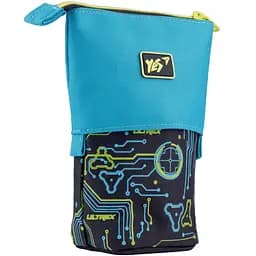 Пенал-підставка Yes PH-M2 Ultrex, 18,5х13,5х6 см, чорний із бірюзовим (532911)