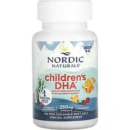 Рыбий жир для детей Nordic Naturals Children's DHA со вкусом клубники 180 капсул