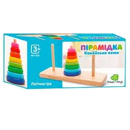 Дерев'яна іграшка Пірамідка MD 1870, 8 кілець - мініатюра 3