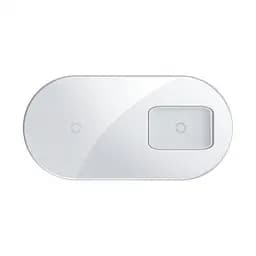 Бездротовий зарядний пристрій Baseus Simple Pro Edition 2 in 1 (Phone + Pods) 15W WXJK-C02 White - мініатюра 6