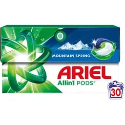 Капсули для прання Ariel Все-в-1 Гірське джерело 30 шт. - мініатюра 2