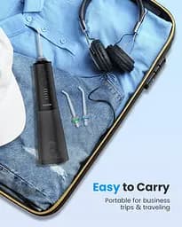 Бездротовий водяний стоматологічний флоссер Water Flosser 9 реактивних наконечників 5 режимів 300ML IPX7 водонепроникний - мініатюра 5