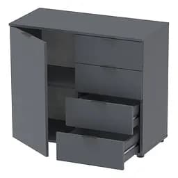 Комод Doros Рон 1 1 фасад 4 шухляды Графіт 80х38х81 (41516006) - мініатюра 2
