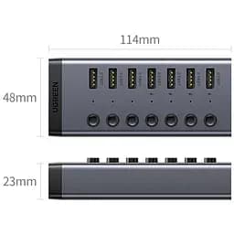 Хаб USB 3.0 -> USB to 7xUSB 3.0 з додатковим живленням Type-C 12V 2A CM481 Ugreen - мініатюра 4