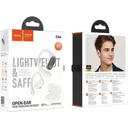 Навушники Hoco EA6 Melody open true wireless BT headset Milky White - мініатюра 2