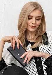 Шкіряний гаманець Smart Wallet чорний краст - мініатюра 2