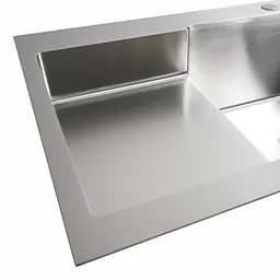 Кухонна мийка 78x50С R нержавійка Platinum Handmade (поглиблена полиця, 3.0/1.0 мм), Нержавіюча сталь - мініатюра 5