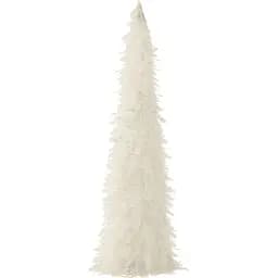 Елочка J-line настольная напольная с натуральными перьями 60 см белая (36853)