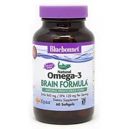Омега-3 формула для мозга Bluebonnet Nutrition 60 капсул