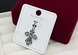 Хрестик жіночий біжутерія Xuping медичне золото підвіска на шию гіпоалергенний хрест кулон під срібло