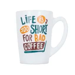 Чашка Luminarc New Morning Life Is Short, 320 мл (6596234)