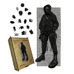 Деревянный фигурный пазл Кай Мори Дьявольская Ночь, А5, Деревянная коробка 35 элементов