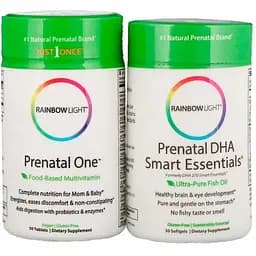 Вітаміни + Риб'ячий жир для вагітних Rainbow Light Prenatal One plus Prenatal DHA Smart Essentials 30 капсул + 30 таблеток