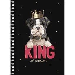 Блокнот для записів Student, А6, в клітинку, спіраль, 80 л., Сuteness king (A6-SC-080-6087K)