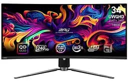 Монітор 34" MSI MPG 341CQPX QD-OLED UWQHD OLED 240Hz (MPG 341CQPX QD-OLED)