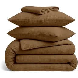 Комплект постільної білизни Cosas Cocoa brown Євро муслін каштан (Muslin_13CocoaBrown_El-13CocoaBrown_200)