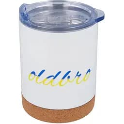 Кавовий кухоль OldBro Ukraine з корковим дном 360 мл White із нержавіючої сталі з подвійними стінками