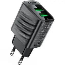Зарядний пристрій Acefast 2xUSB 12W (USB-Ax2) A86 Black (6974316283270) - мініатюра 8