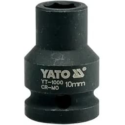 Головка торцева ударна 6-гранна Yato квадрат 1/2" М= 10 мм L= 39 мм (YT-1000)
