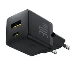 МЗП Baseus Palm Fast Charger 30W (1USB-A/1C) + кабель Type-C to Type-C (P1011160A) Cluster Black - мініатюра 2