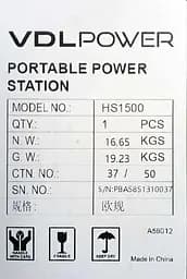 Портативна зарядна станція VDL Power HS1500 1500W 1228 WH - мініатюра 8