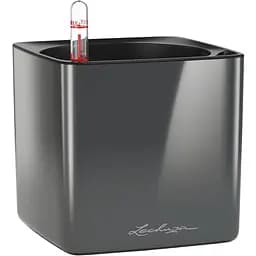 Вазон Lechuza Cube Glossy 14 антрацит (13511)