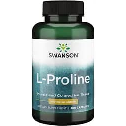 Амінокислота Swanson L-Proline 500 мг 100 капсул