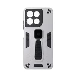 Чехол для Motorola G57 Power 5G, Proover, серый, с подставкой и магнитом, противоударный, ударопрочный, бронированный, панель-накладка, защита всего корпуса, термополиуретан (TPU) + поликарбонат (PC), ArmorStandart (ARM89739)