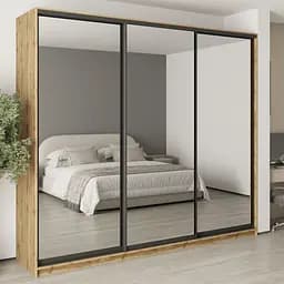 Шкаф-купе трехдверный MebelStar Комбо BG 3 Зеркала 270x60x240 см Дуб тахо (MBS-9947)