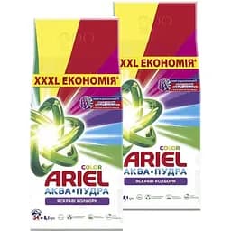 Пральний порошок Ariel Аква-Пудра Color 16.2 кг (2 шт. х 8.1 кг)