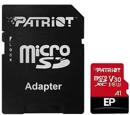 Карта памяти MicroSDXC 1TB UHS-I/U3 Class 10 Patriot EP A1 R90/W80MB/s + SD-adapter (PEF1TBEP31MCX)