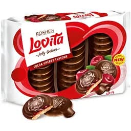 Печенье Roshen Lovita Jelly Cookies Cocoa-cherry 420 г (889197)