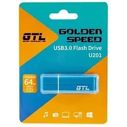 Флеш накопитель USB 64Gb GTL U201 синий USB 3.0 до 70/15 МБ/с (GTL-U201-64)