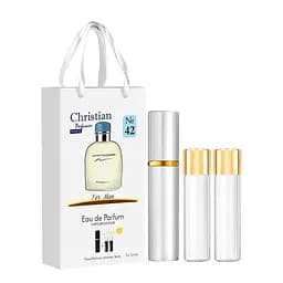 Духи мужские Christian Light Blue Homme №42 подарочные с атомайзером 3 шт. по 12 мл