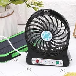 Портативний настільний акумуляторний USB міні-вентилятор Portable Fan маленький, від юсб, на акумуляторі (ST) - мініатюра 2