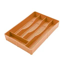 Лоток для столовых приборов с 5 отделениями пластиковый 32 × 22 × 5,5 см Коричневый 88029