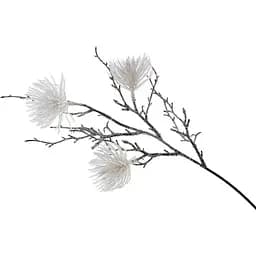 Ветка декоративная 47 см Искусственные материалы для декора и флористики Коричнево-белый