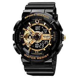Наручные тактические часы Skmei 1688 (Черный с золотистым)