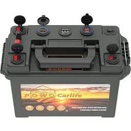 Аккумуляторная коробка POWO Carlife для батареи 30 Ah/20Ah/10Ah, водонепроницаемая батарейка с разъемом Anderson и двойным QC