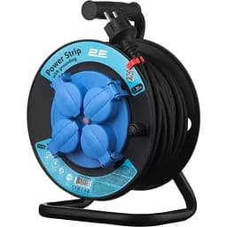 Сетевой фильтр 4XSchuko на катушке, IP44, 3G*1,5 мм, 20 м, черный (2E-CR4315IP44M20)